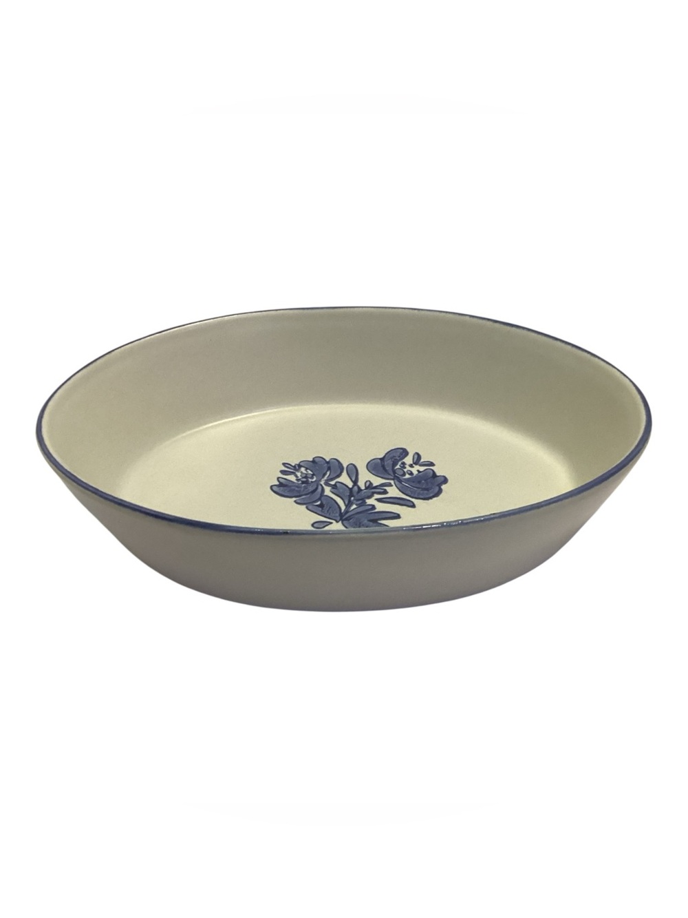 Vintage Pfaltzgraff Yorktowne 10" Oval Baker Augratin Casserole Dish Blue Floral